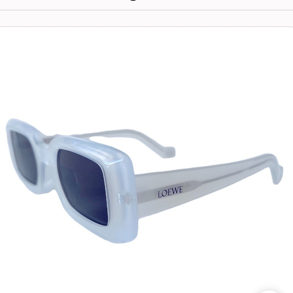 Loewe Pearl White Square Frame Sunglasses with Dark Lenses - Picture 1 of 8